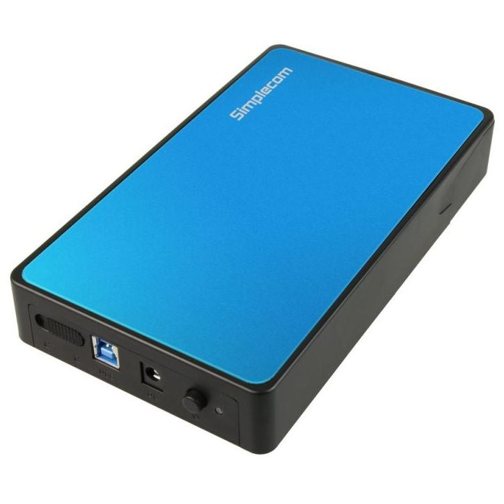 3.5in SATA to USB 3.0 Hard Drive Enclosure in Blue